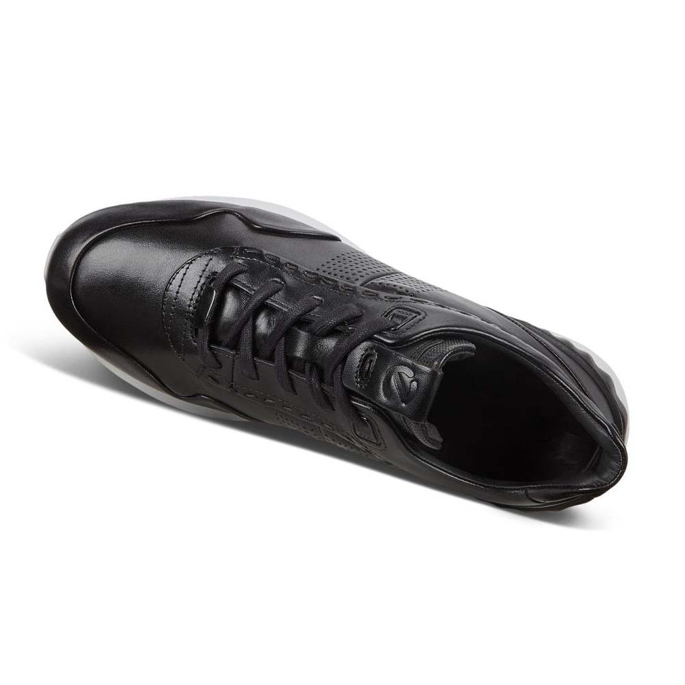 Men's Ecco Astir Embossed Sneakers Black | SG 596GSO